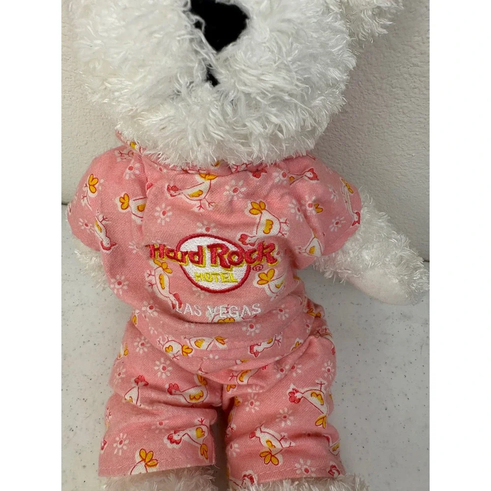 VTG Hard Rock Hotel Las Vegas‎ 2003 Herrington Teddy Bear White Plush pink PJs